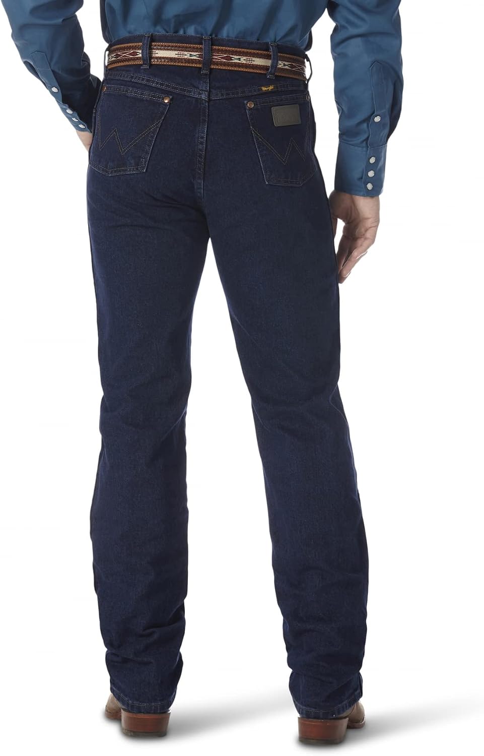 Detalle de Wrangler 13mwz – męskie jeansy w stylu western, klasyczny układ 5 kieszeni