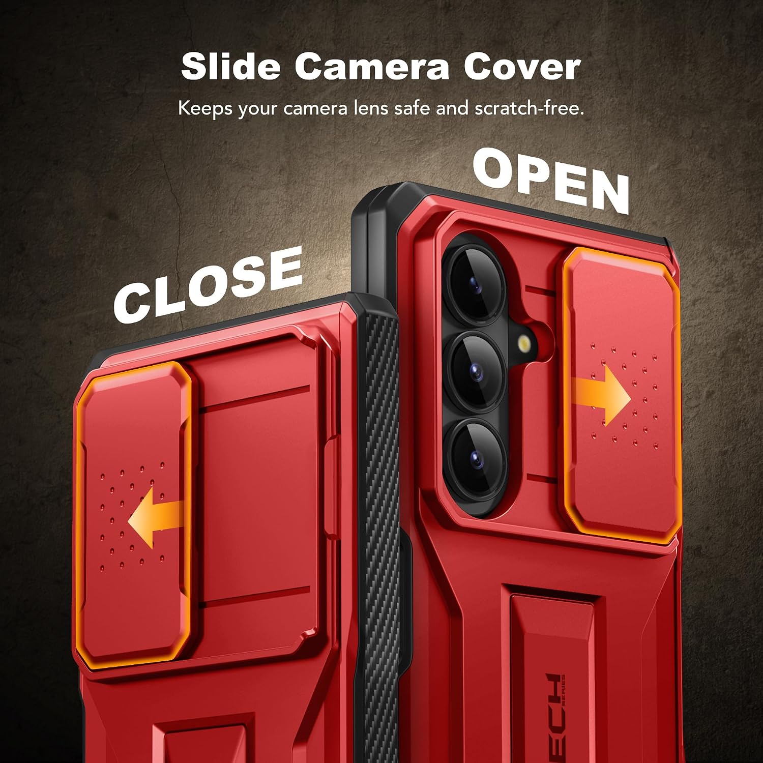 Detalle de TONGATE Z Fold 7 Case with Privacy Screen Protector and Slide Camera Cover