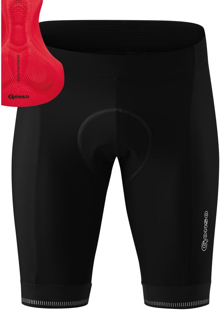 Detalle de Gonso Sitivo M – Cuissard Court pour Homme avec Peau Sitivo Red Confort et Silicone Antidérapant