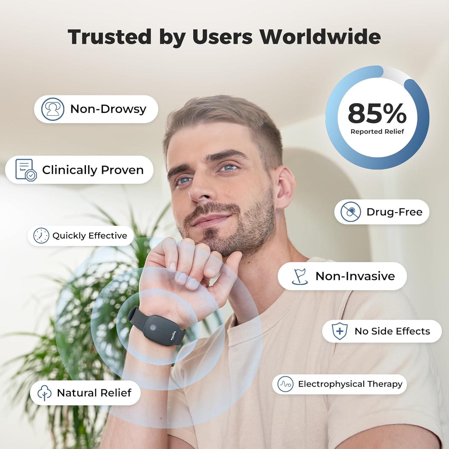 Thumbnail 3 de EmeTerm Fashion FDA-Cleared Nausea Relief Wrist Bands