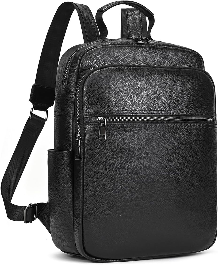 Detalle de LUUFAN Genuine Leather Laptop Backpack