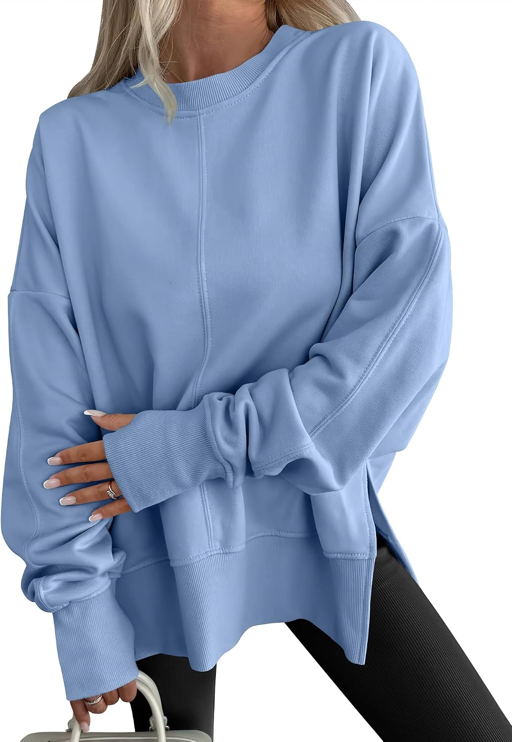 Detalle de ANRABESS Oversized Women's Hoodie thumbhole long sleeve