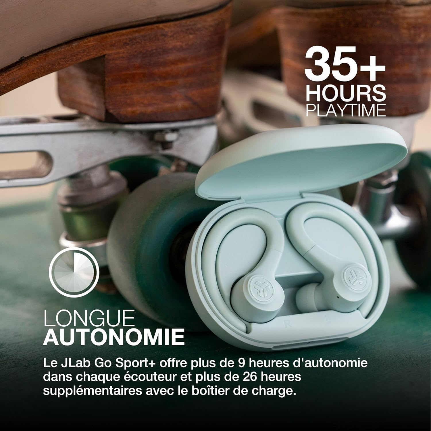 Thumbnail 1 de JLab Go Air Sport+ : vrais écouteurs Bluetooth sport True Wireless IP55, jusqu’à 35 h avec boîtier