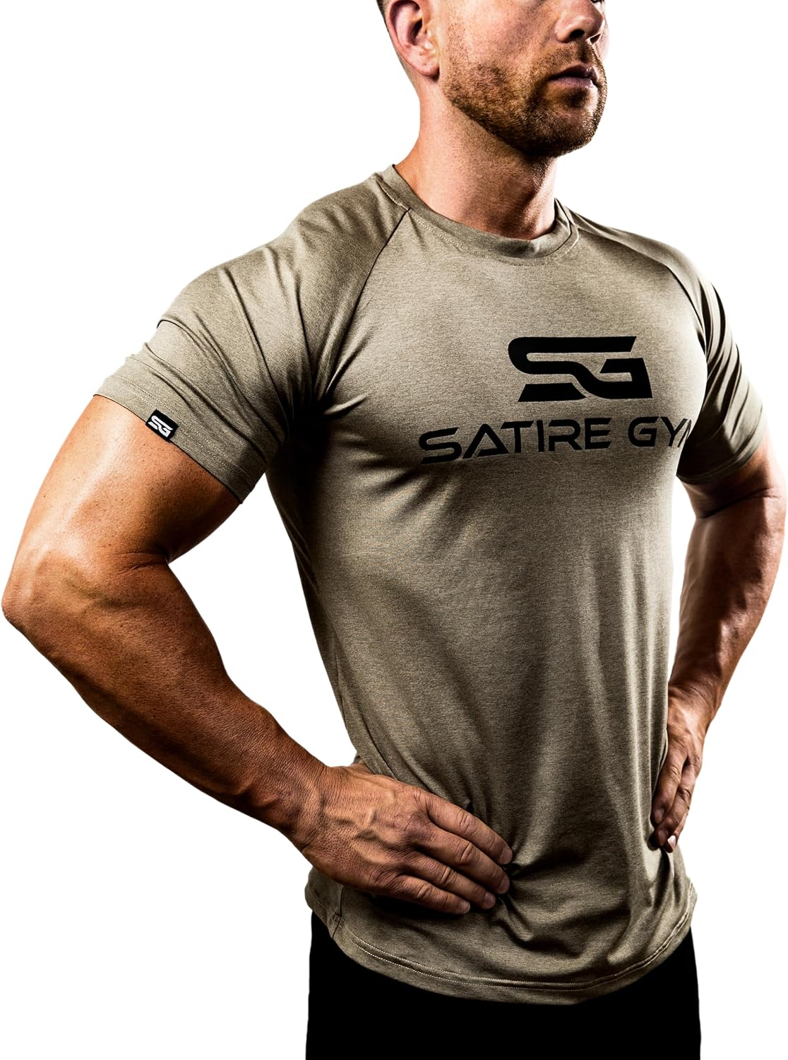 Detalle de Satire Gym Shirt Herren Funktionsshirt kurzarm – atmungsaktives Sport-T-Shirt für Training, Crossfit & Laufen