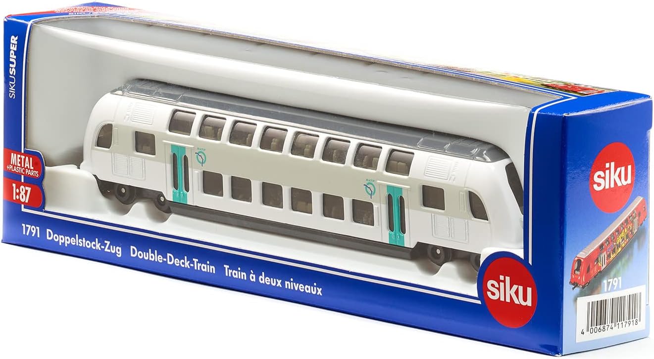 Detalle de Siku 1791001 Treno a due piani RATP Francia in scala 1:87, turquese/bianco