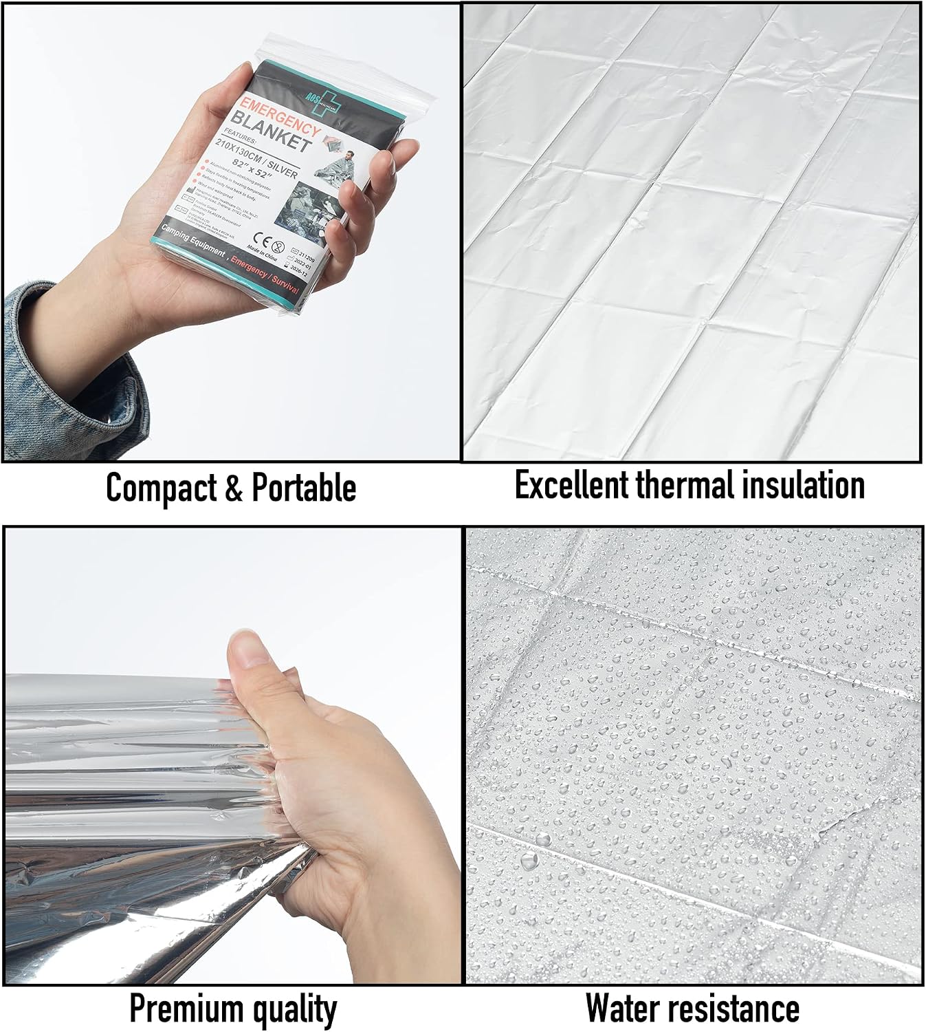 Thumbnail 3 de General Medi Emergency Foil Blanket (12-Pack) – Mylar Thermal Blankets for Outdoors, Survival and First Aid