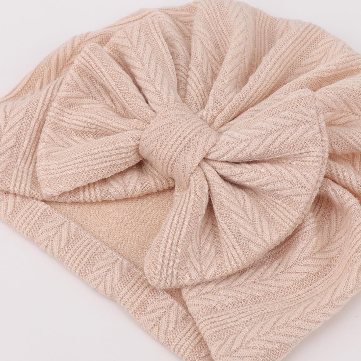 Detalle de DRESHOW 5 Pieces Baby Turban Hats – Soft, Stretchy Baby Turban Headbands for 3–12 Months