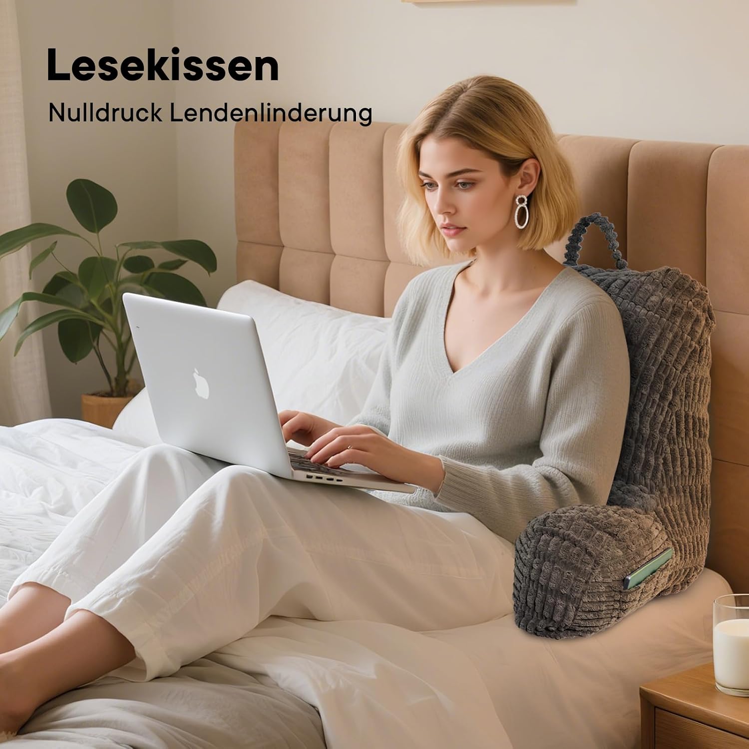Thumbnail 5 de HYZCXPL Lesekissen für Bett und Sofa – Rückenlehne und Armunterstützung zum Lesen, Fernsehen und mehr