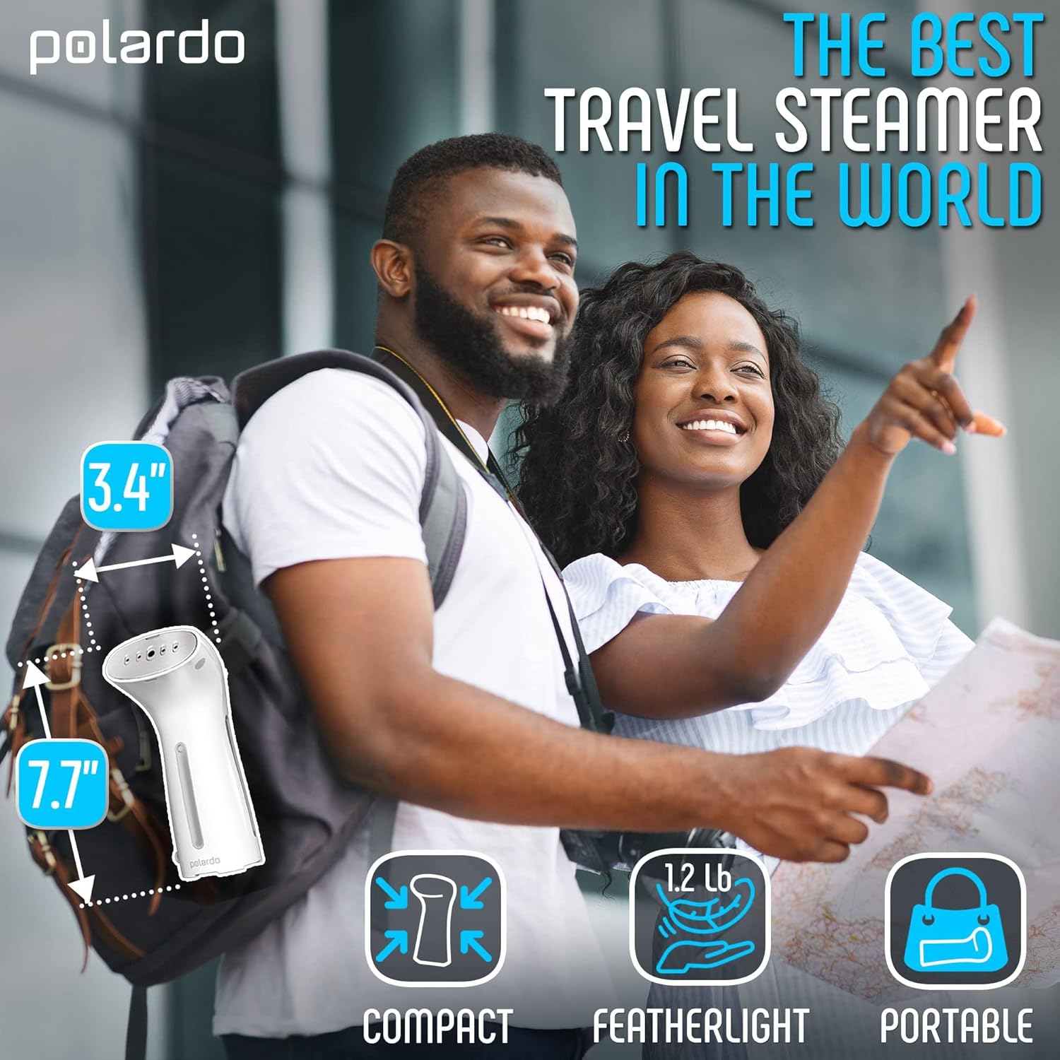 Detalle 2 de Portable Travel Steamer with Metal Head ⚙