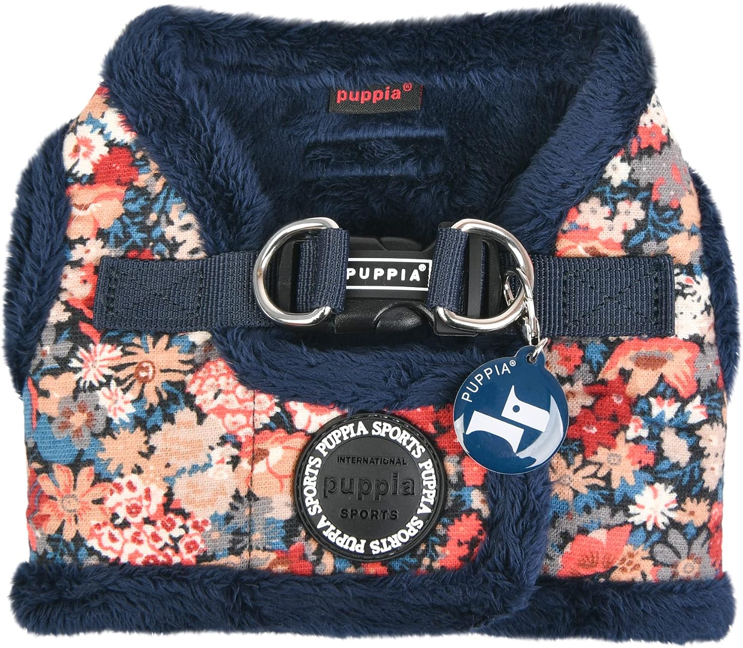 Detalle 2 de Puppia GIANNI HARNESS B – granatowe szelki dla psa, rozmiar L