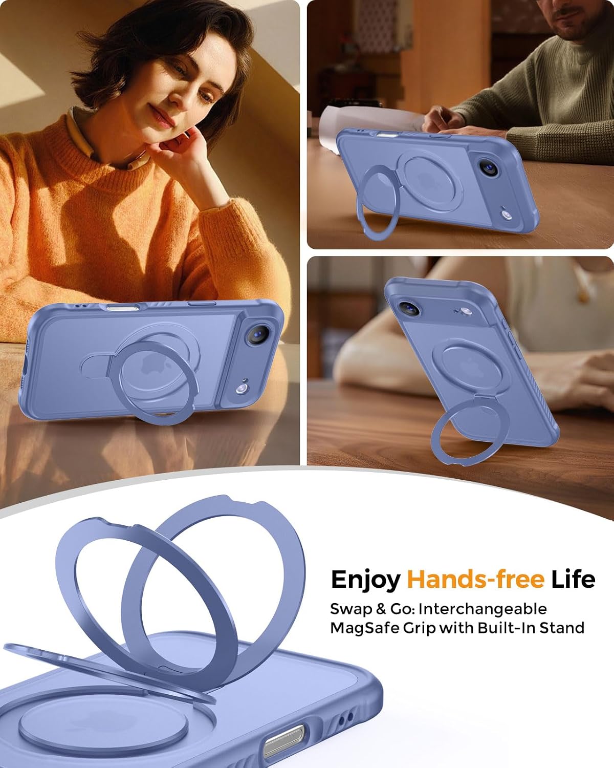 Detalle 2 de MOCCA Design for iPhone 17 Pro Max Case with MagSafe and Invisible Magnetic Ring Stand