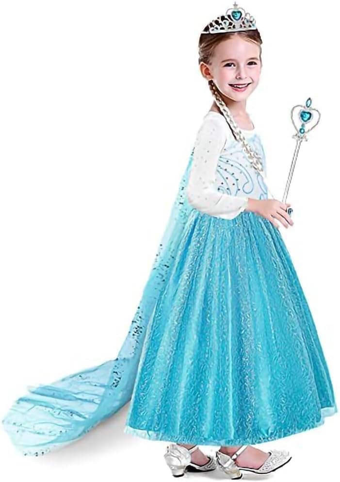 Detalle 2 de URAQT Prinzessin-Kostüm Mädchen 140 cm Set