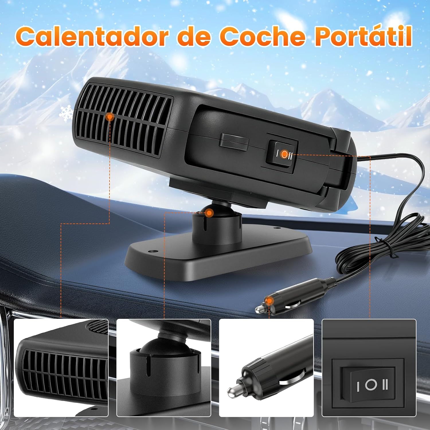 Detalle de Blytra Calentador Coche 12V 200W para habitáculo