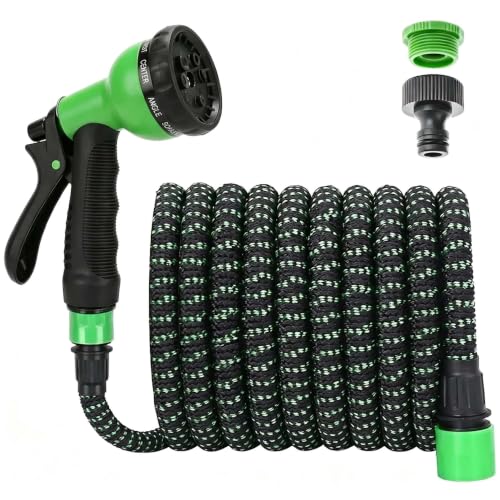 Tubo Giardino Estensibile XIBALOM 15 m (50 ft) con Pistola Spruzzo 8 Funzioni