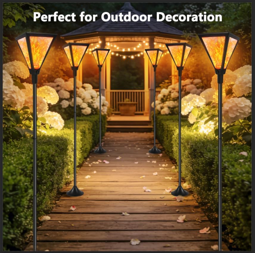 Thumbnail 6 de SANJICHA 61-Inch Solar Torch Lights, Adjustable Height, 2-Pack