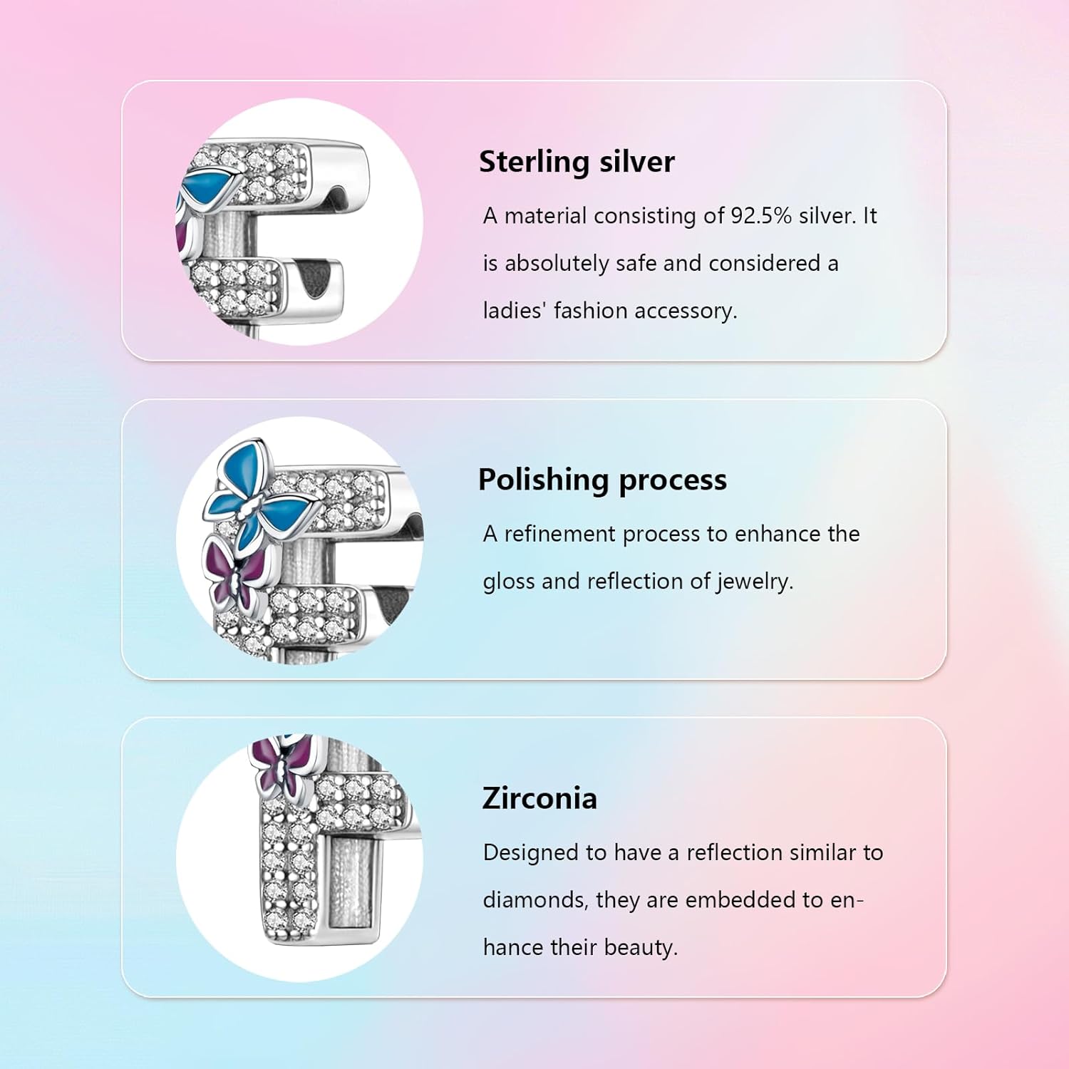 Thumbnail 2 de XWN Buchstabe Charm Anhänger A–Z aus 925er Sterlingsilber – kompatibel mit Pandora und europäischen Armbändern