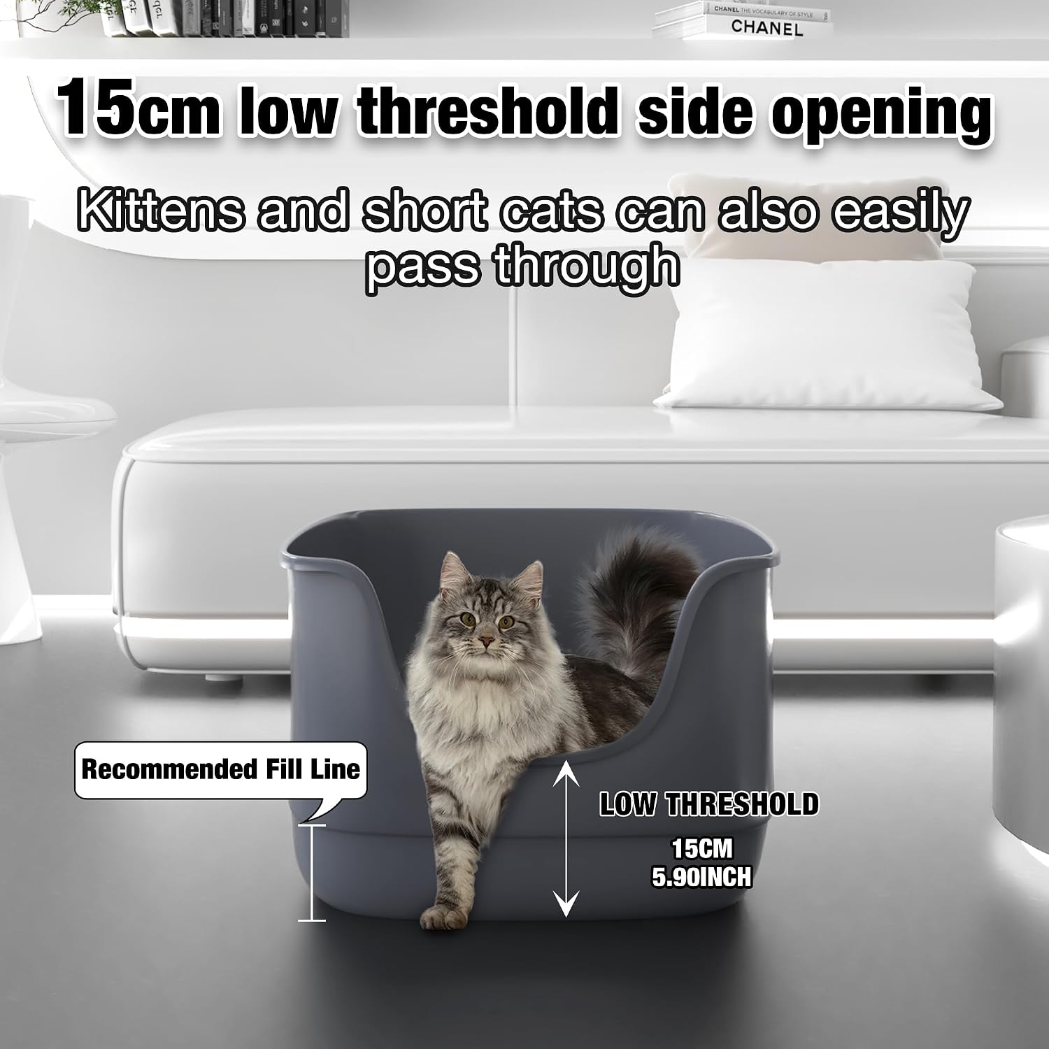 Detalle de Suhaco Jumbo cat litter tray 61 cm