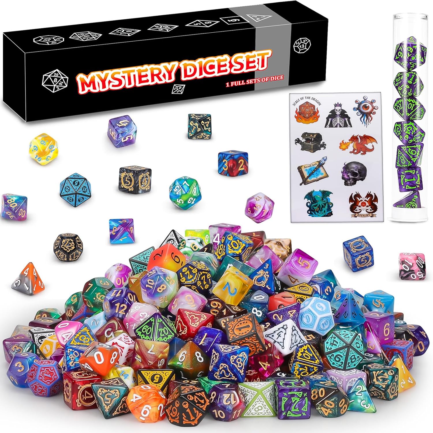 Detalle de QMAY Polyhedral Dice Set, Acrylic