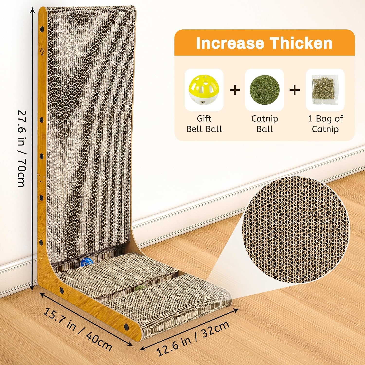 Detalle 2 de Griffoir pour Chat 70 cm en forme de L