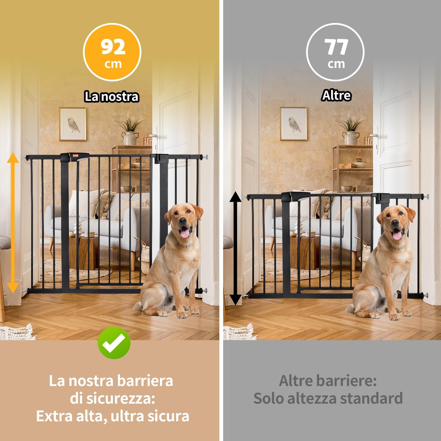 Thumbnail 1 de LAOYE cancelletto per bambini 92 cm regolabile 75–124 cm 🚪