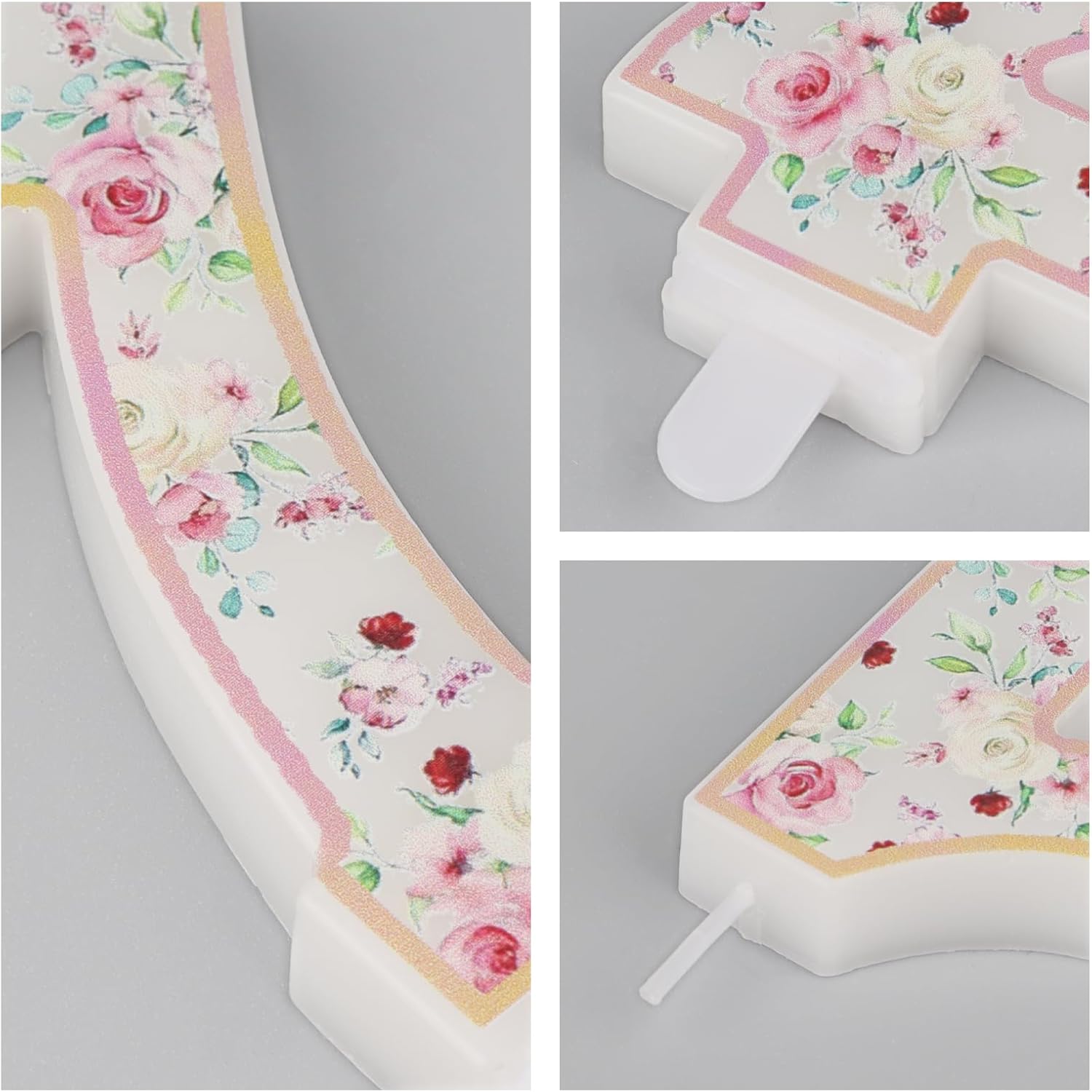 Detalle 2 de Beautiful Flower Candles: Hawaiian Themed Birthday Cake with Number 5 Decoration