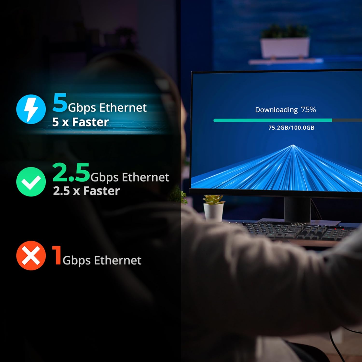 Detalle de SABRENT NT-C5GA 5Gbps USB-C Ethernet adapter 📡