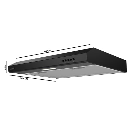 Detalle 2 de Cecotec Bolero Flux CM 602100 Black A, campana extractora de 60 cm con motor BLDC y LED