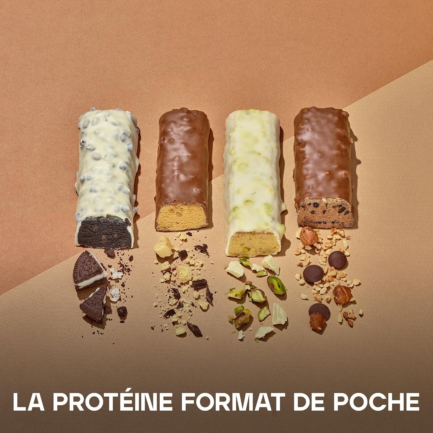 Detalle de Bulk Macro Munch Barre Protéinée | White Chocolat Arachide Butter – 12 x 62 g, 20 g de protéines par barre