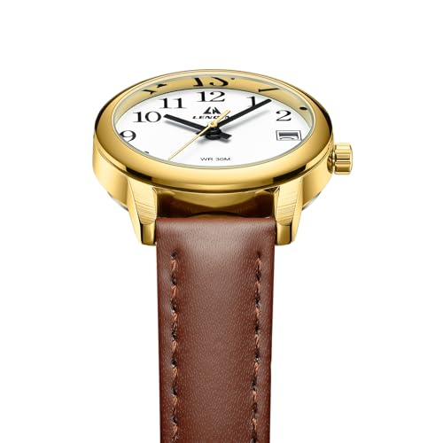 Detalle 2 de LN LENQIN Montre Femme Quartz Étanche - Bracelet Cuir 30 mm