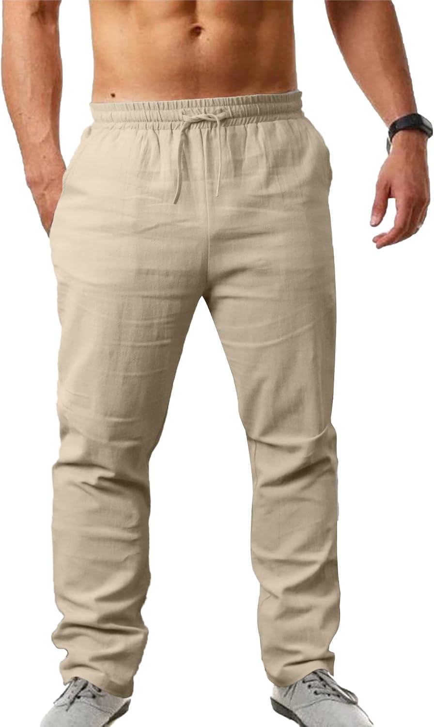 Detalle 2 de NANAMEEI pantalon coton lin homme yoga