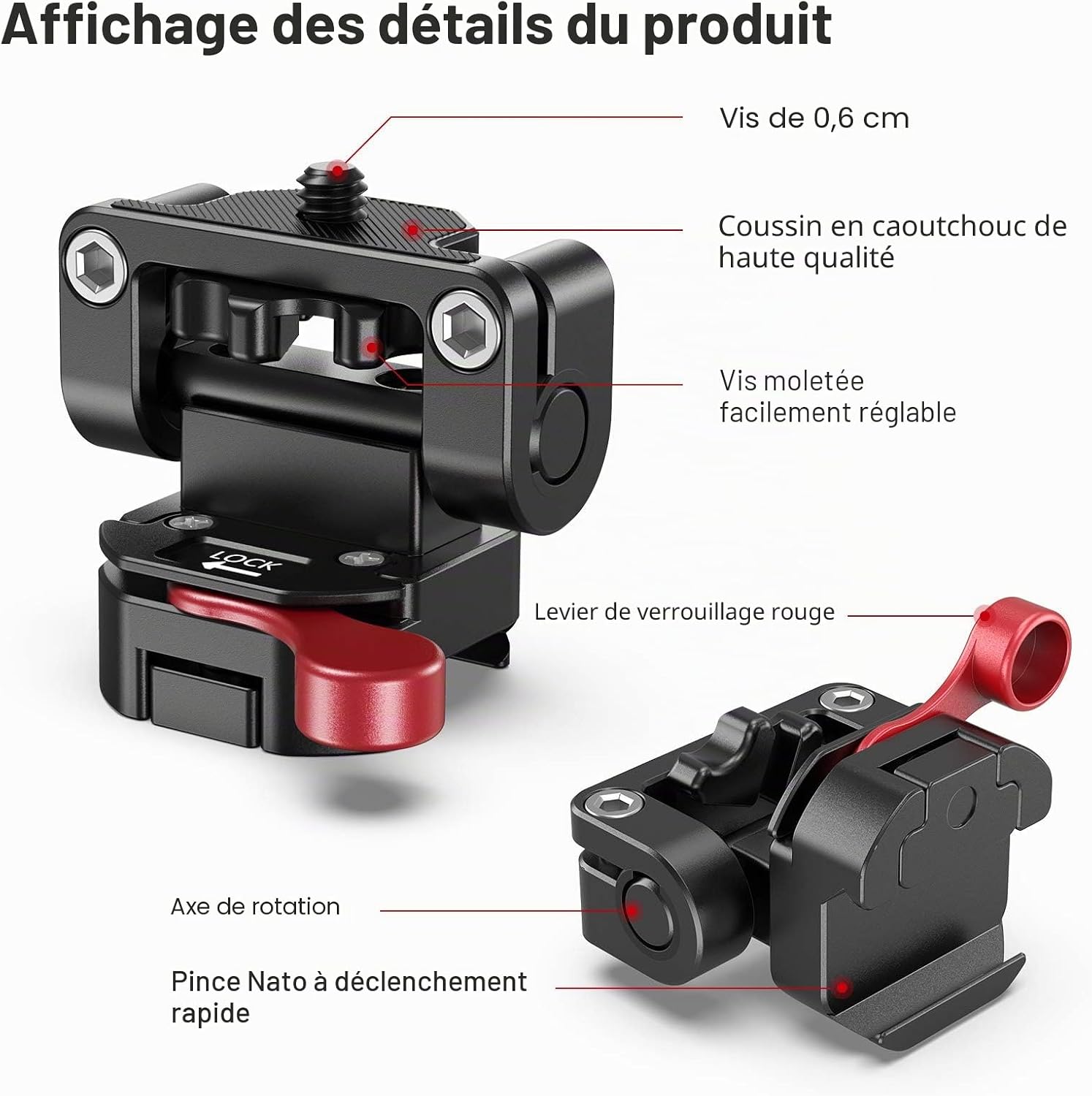 Thumbnail 4 de SMALLRIG 2100B support moniteur 160°
