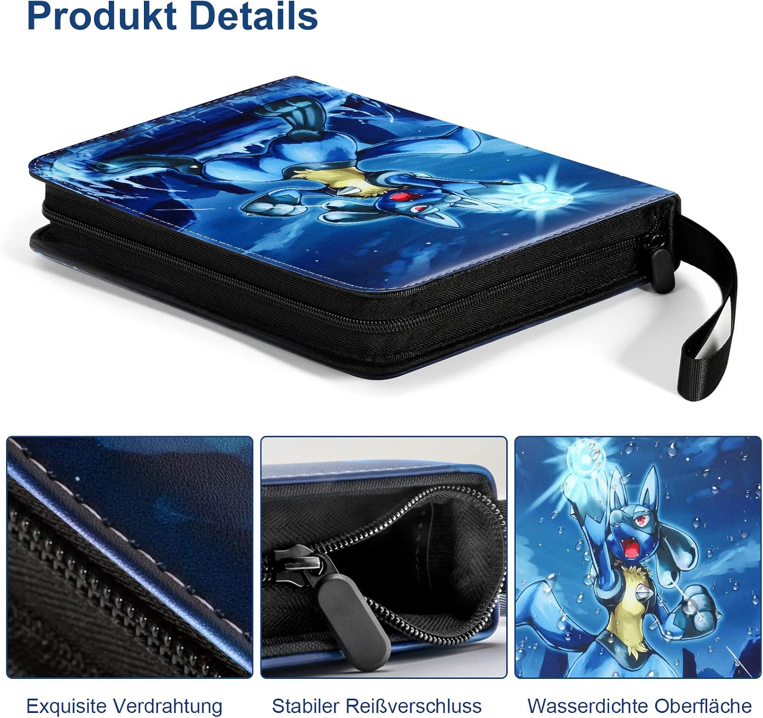 Detalle de Sammelalbum für Pokemon Karten – 50 Seiten, 900 Taschen, wasserdicht & tragbar