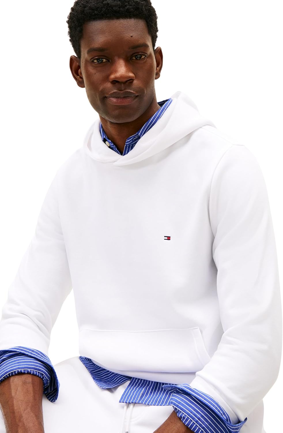 Detalle de Tommy Hilfiger Men’s Flag Logo Tracksuit with Hood (Two-Piece Set)