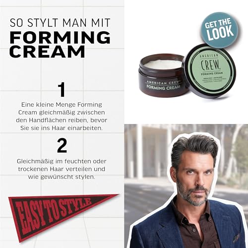 Detalle de American Crew Forming Cream 85g / 3oz – Textur, Halt und low Shine