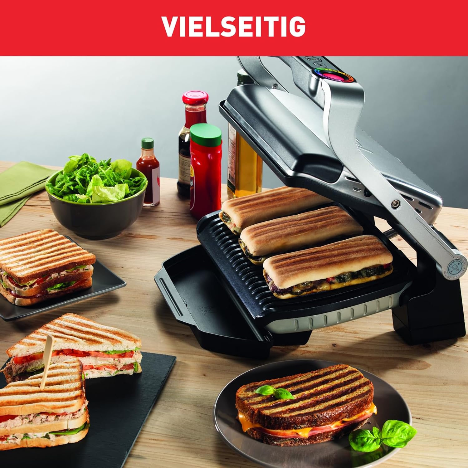 Thumbnail 5 de Tefal OptiGrill+ Kontaktgrill GC712D12 – mit 6 Programmen, Garstufenanzeige & abnehmbaren Platten