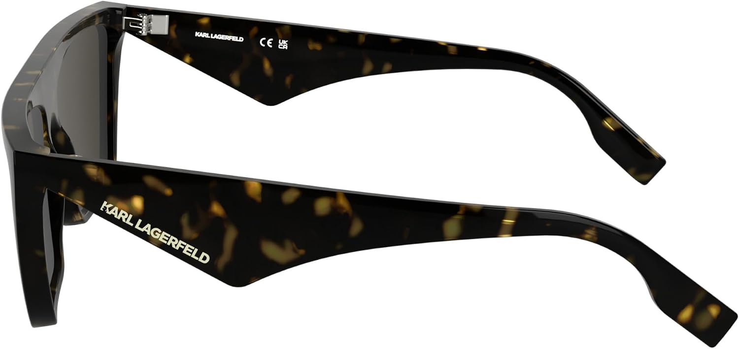Detalle de KARL LAGERFELD occhiali da sole unisex: montatura rettangolare XL con design geometrico