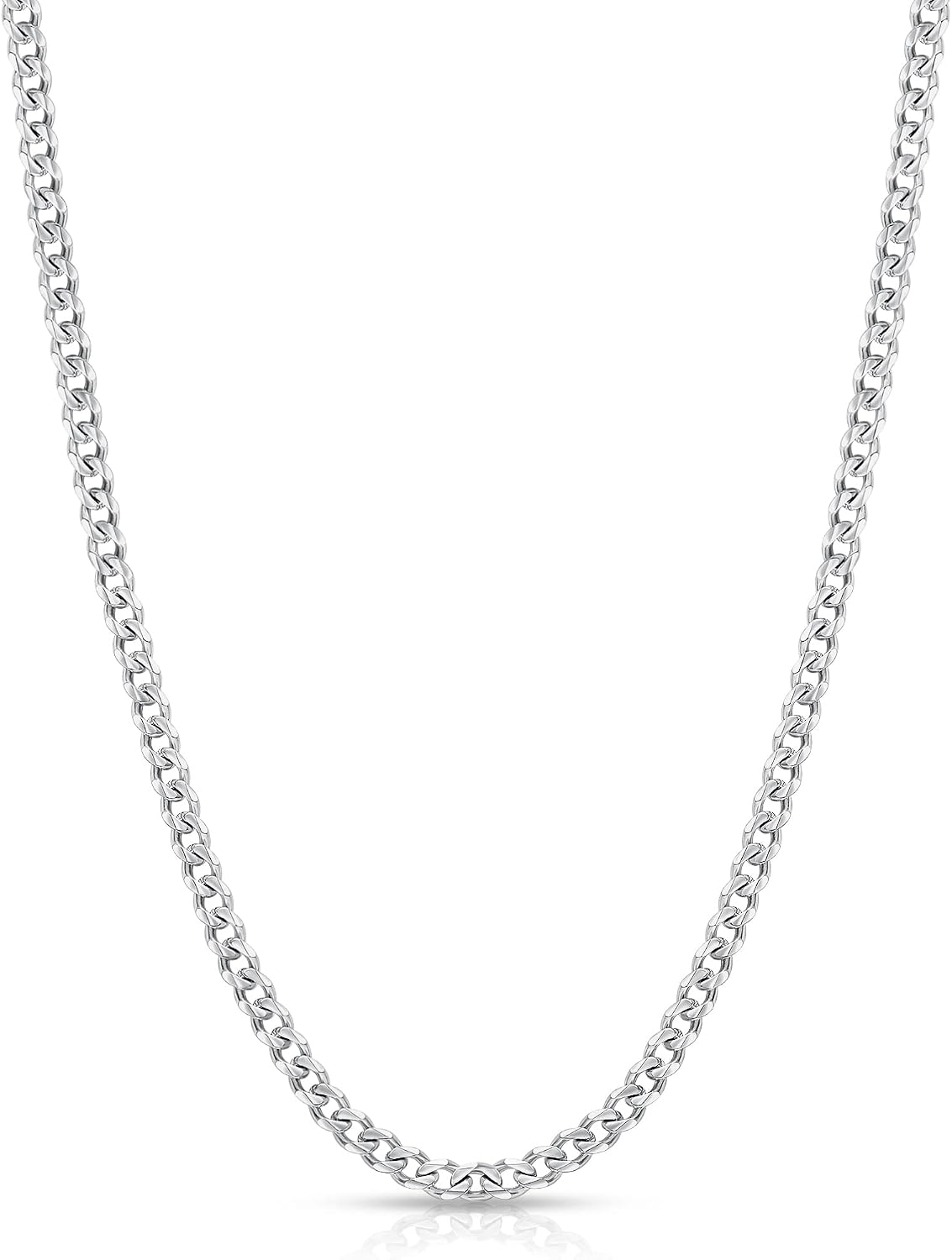 Fiusem Cuban Link Chain 3.5mm for Men