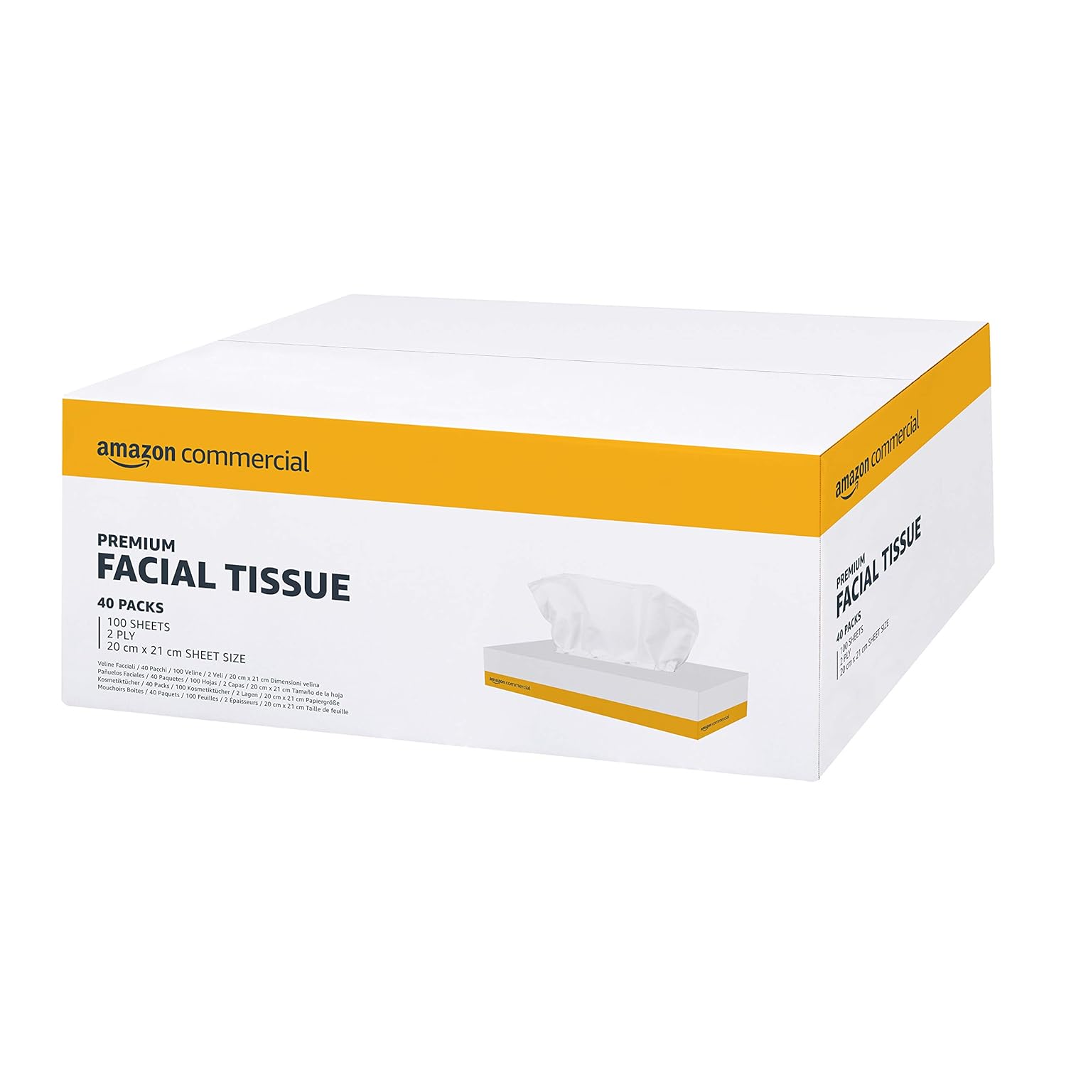 Detalle de AmazonCommercial Facial Tissues 4000 sheets