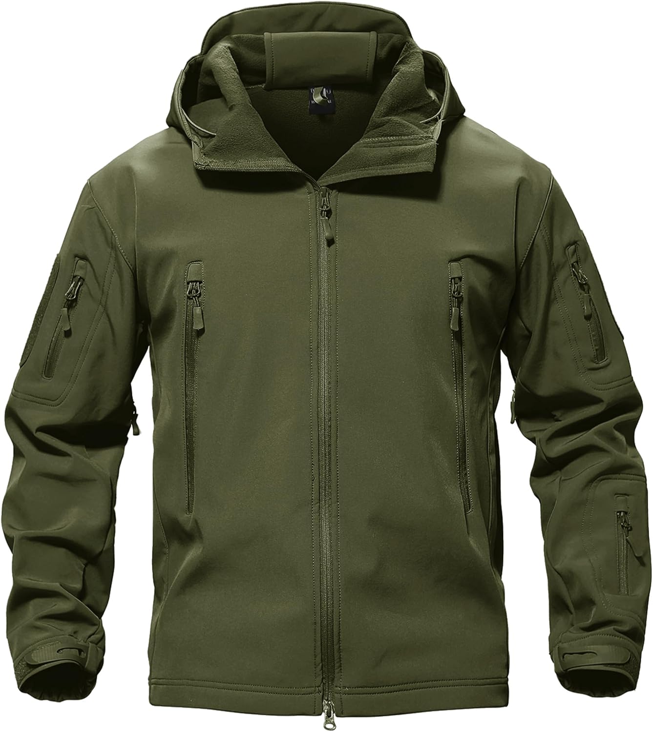 Detalle de TACVASEN XLTJ-73 Men's Tactical Soft Shell Jacket, Hooded, Waterproof and Fleece-Lined