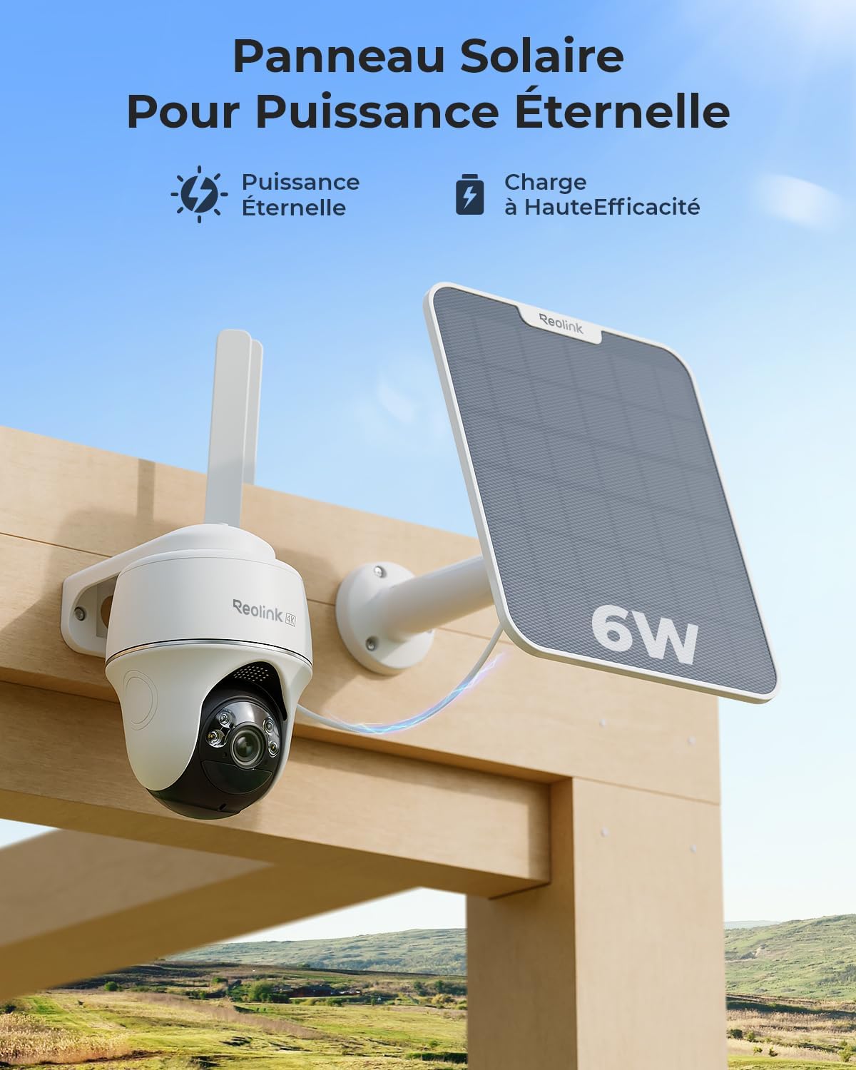 Thumbnail 6 de Reolink Caméra 4G extérieure solaire 4K sans fil avec vision nocturne couleur, détection personne/véhicule et audio bidirectionnel (avec carte microSD 32 Go)
