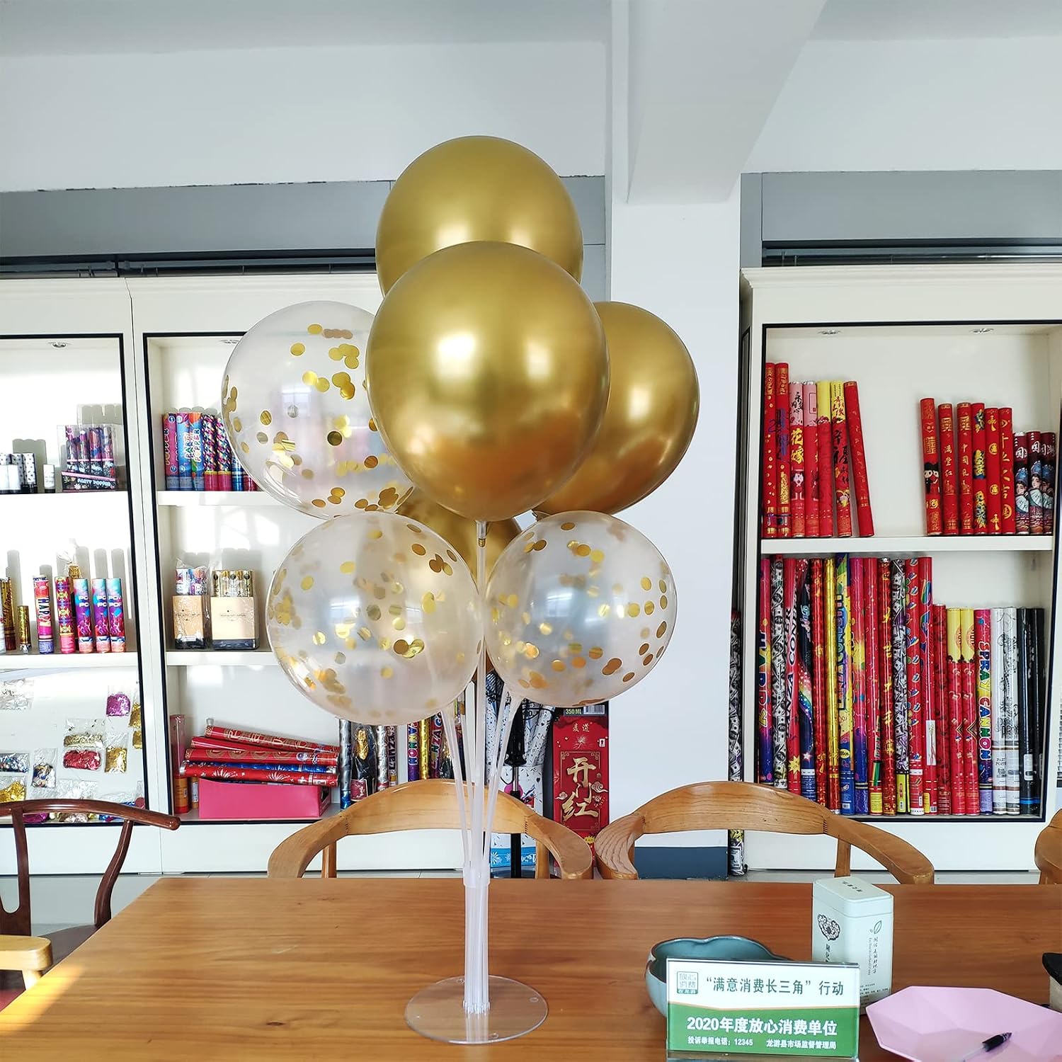 Thumbnail 6 de ZJDHPTY Gold Party Decorations 4-Set balloon stand 🎉