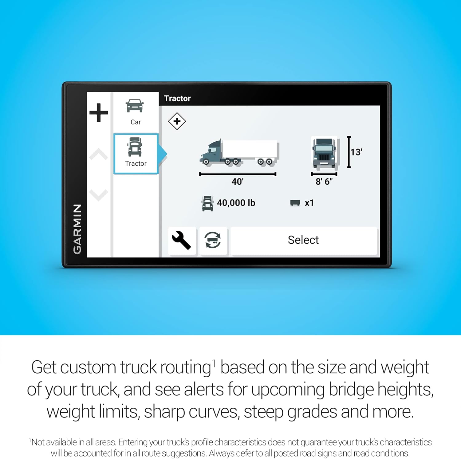 Detalle 2 de Garmin dezl OTR610 6-Inch Truck Navigator with Custom Routing and BirdsEye Imagery