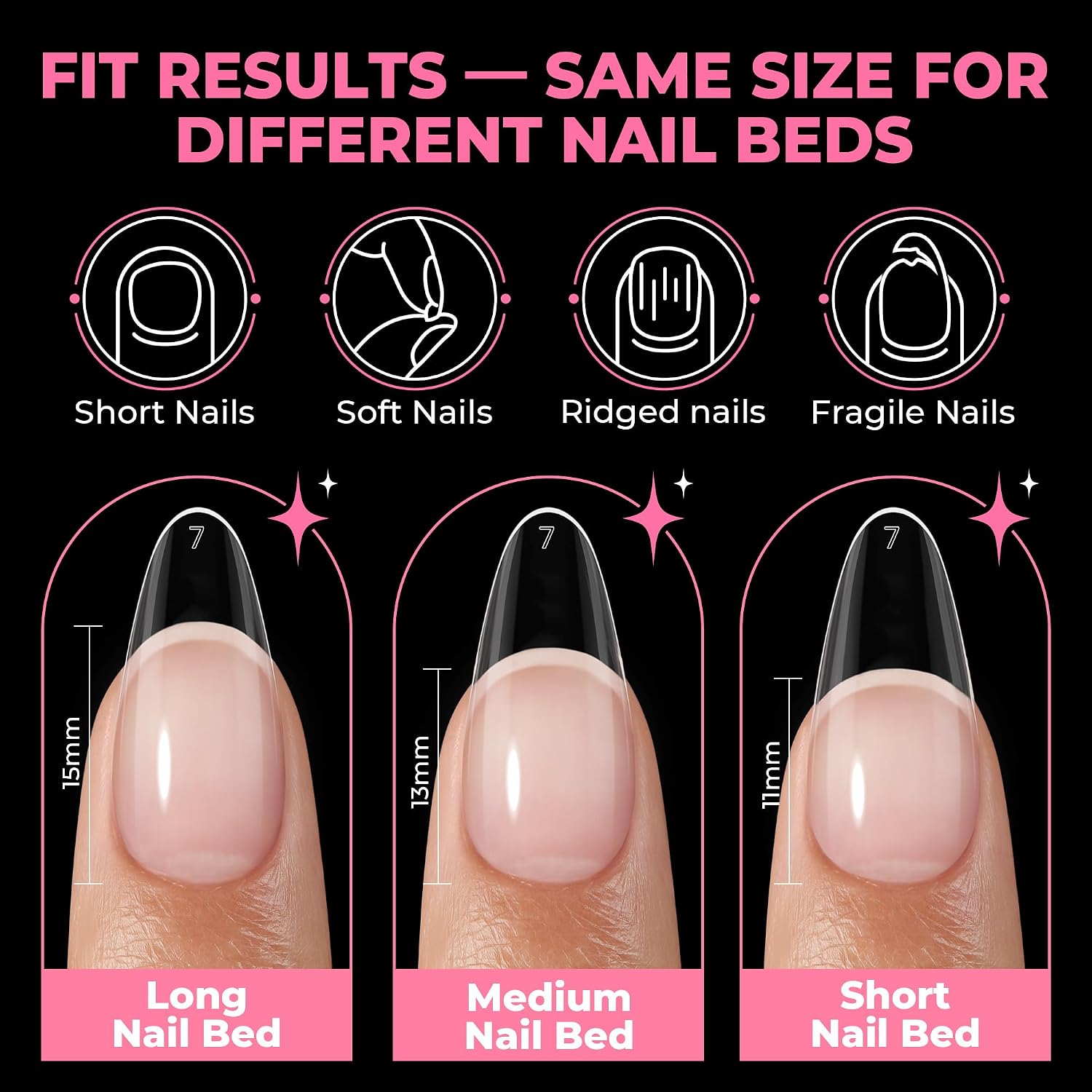 Thumbnail 6 de UNA GELLA Gel Nail Tips, Medium Almond