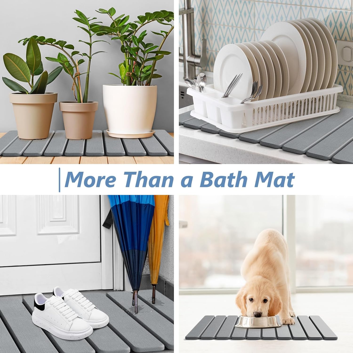 Thumbnail 6 de AWW Foldable Stone Bath Mat (Diatomaceous Earth) — Quick-Drying, Non-Slip, Easy-Clean Grey