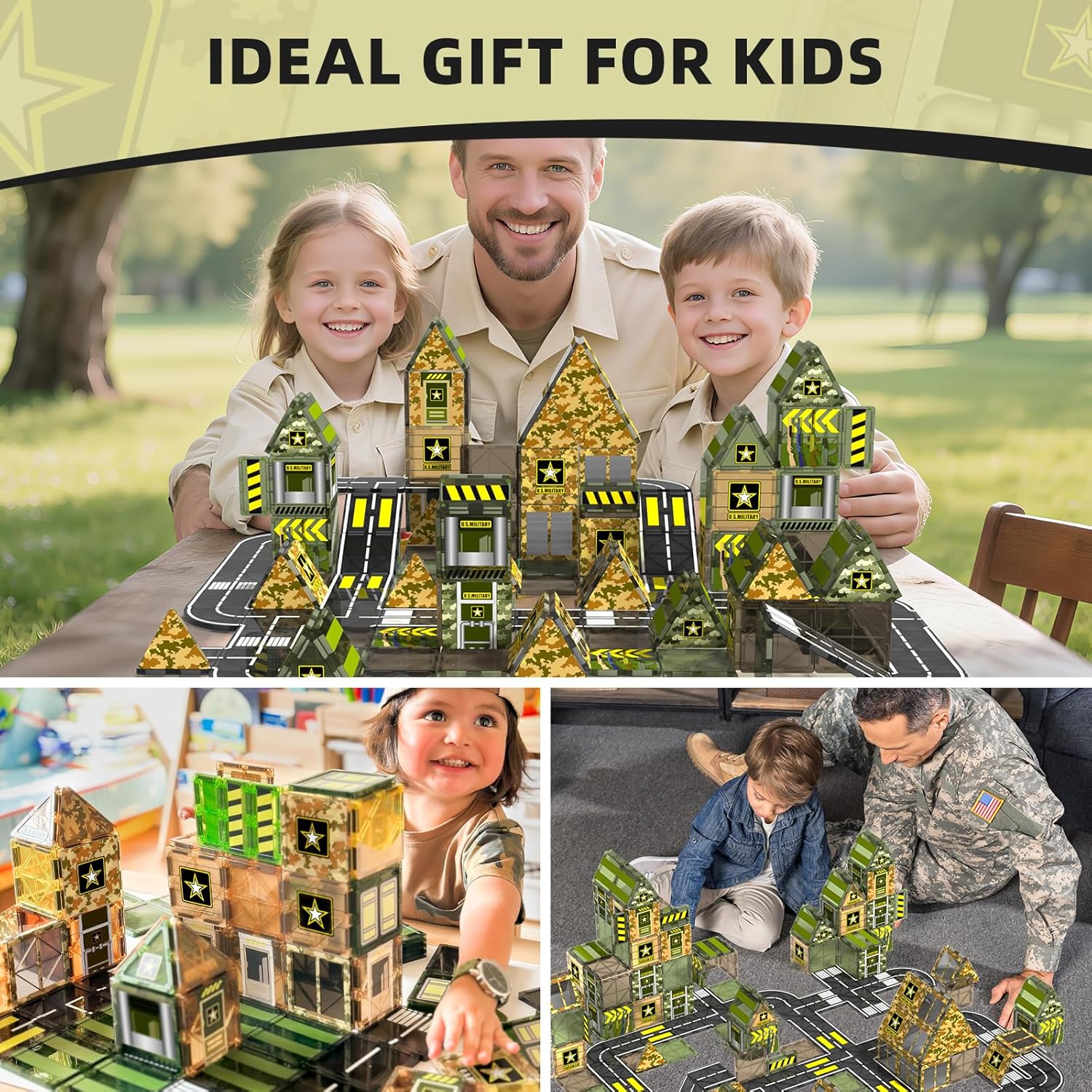 Thumbnail 1 de GobiDex Magnetic Tiles Army Toys 3+