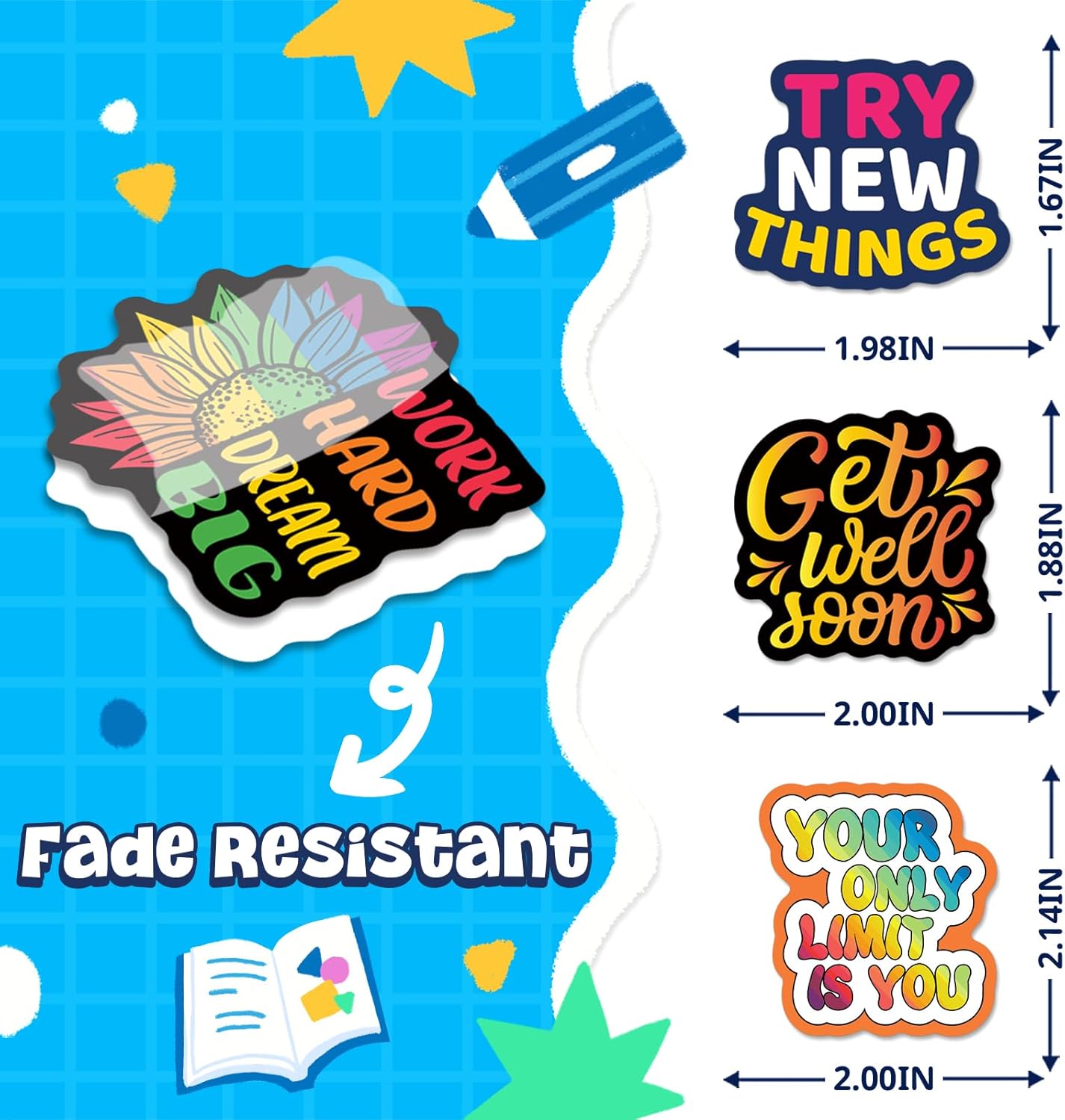 Thumbnail 2 de Rzaemuush 200 Motivational Stickers 🏷️