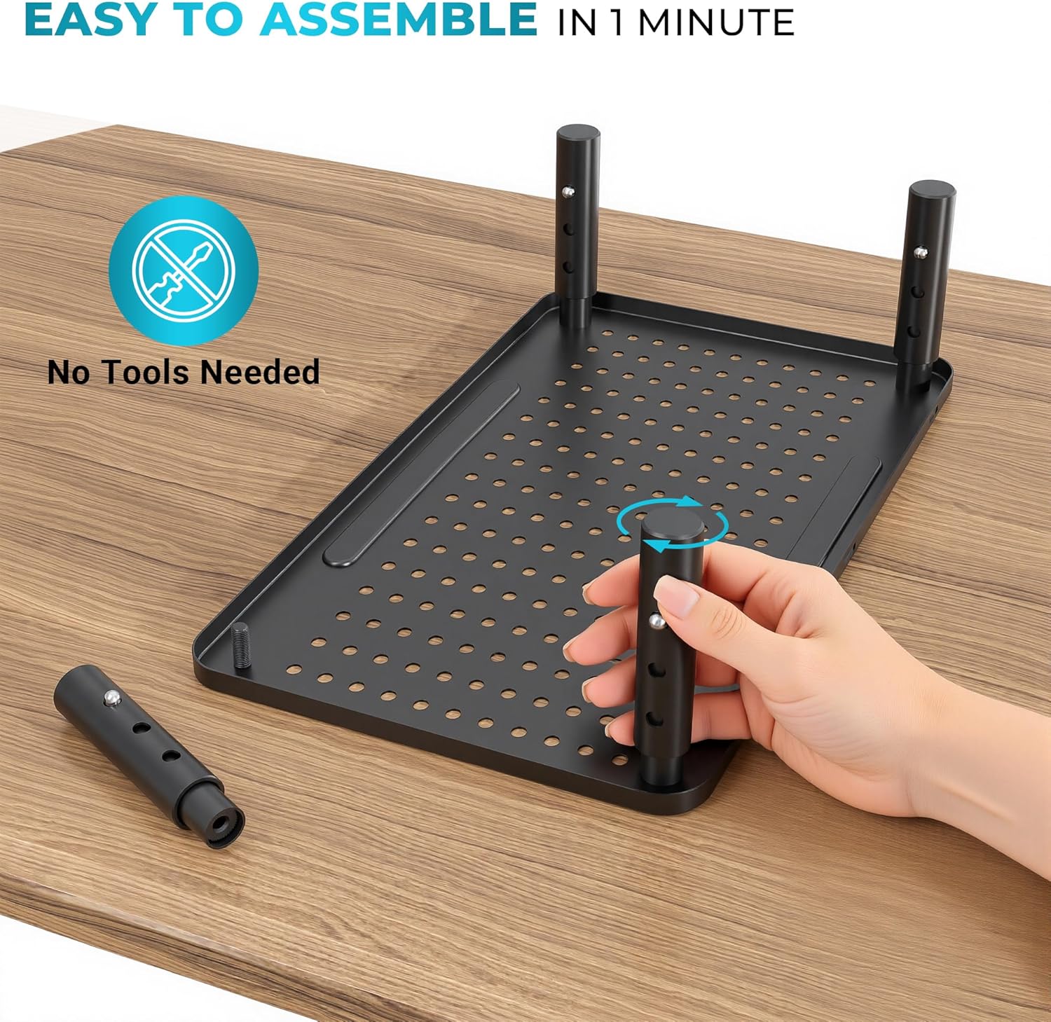 Thumbnail 6 de BONTEC Supporto per Monitor Ergonomico a Altezza Regolabile (2 pezzi) in Metallo, da Scrivania