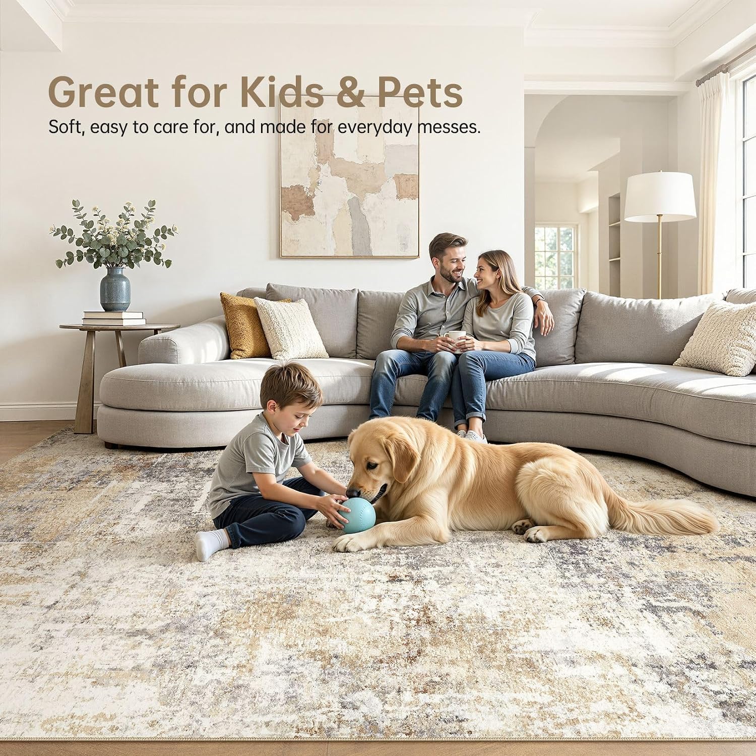 Thumbnail 5 de LOONGRUG 10x14 washable area rug