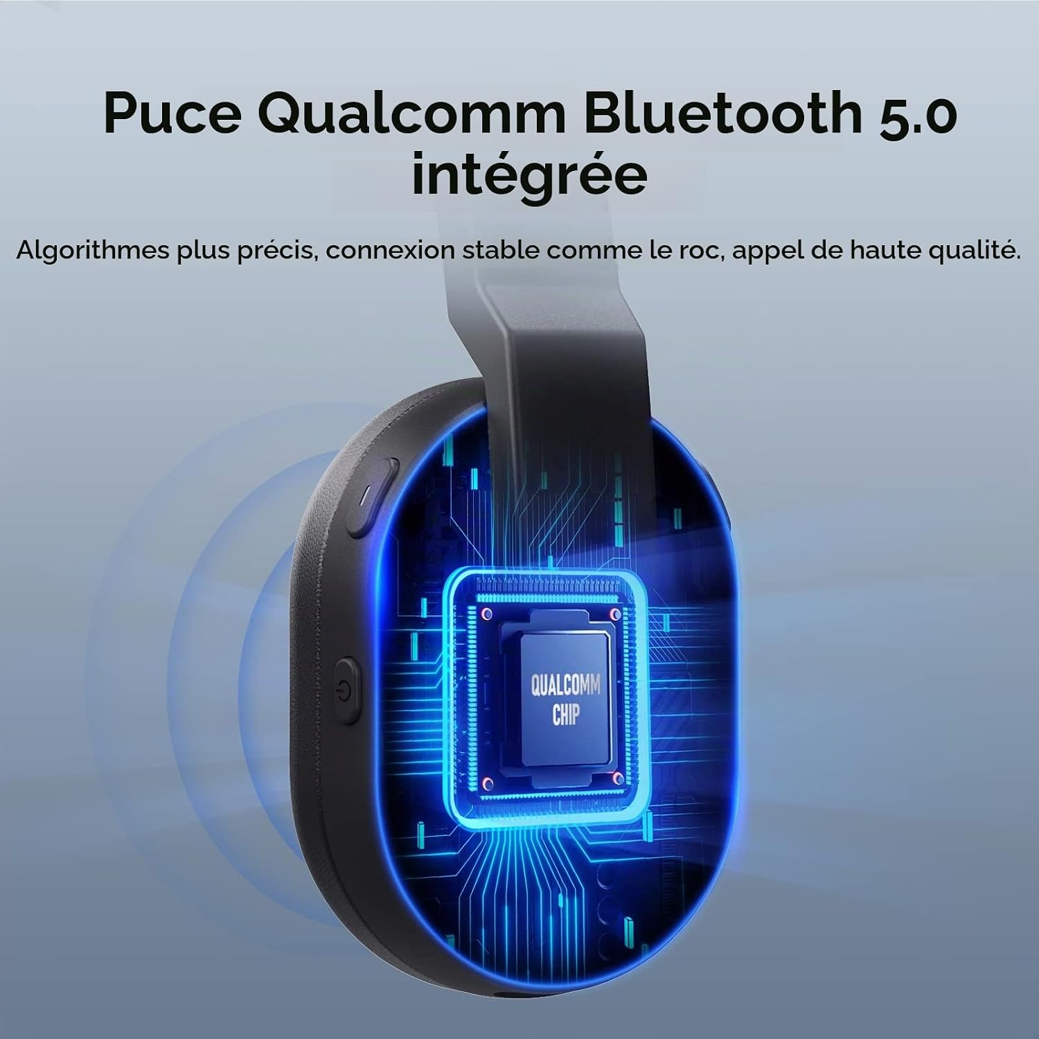 Detalle 2 de EKSA H5 Bluetooth-headset met AI ENC-microfoon, USB-dongle en laadstation