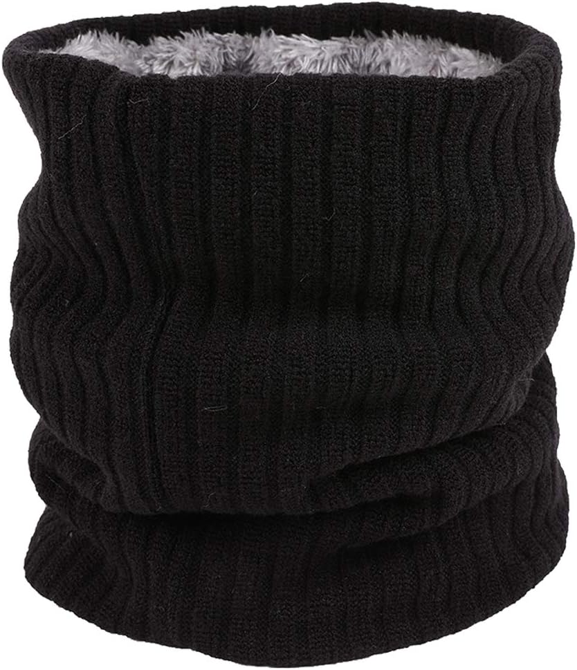 Detalle de ehsbuy Fleece Neck Warmer Thermal Snood — Unisex Thick Scarf 🧣